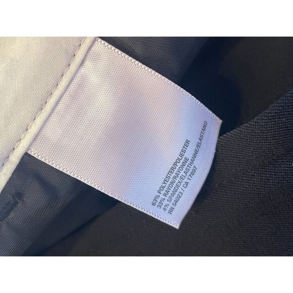 Old Navy Stretch Pencil Skirt Black Size 16 w/ Pockets Zipper Hidden Button Clas - Picture 5 of 6